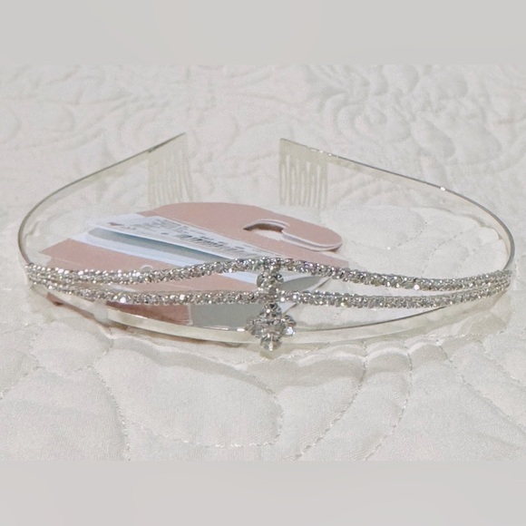 NWT LC Lauren Conrad Celebrate Silver tone Tiara - Picture 1 of 7